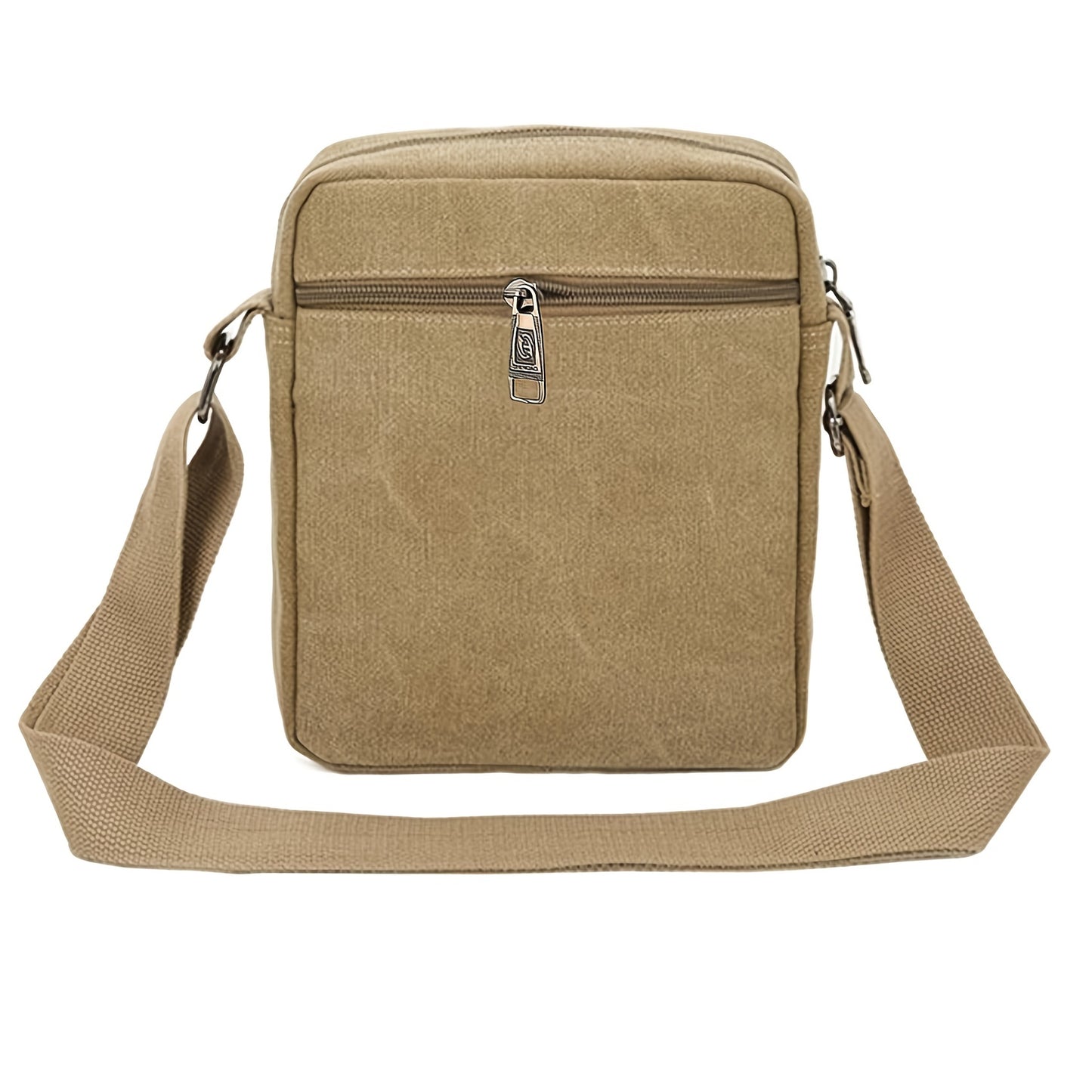 Men's Canvas Crossbody Bag, Casual Travel Messenger Bag